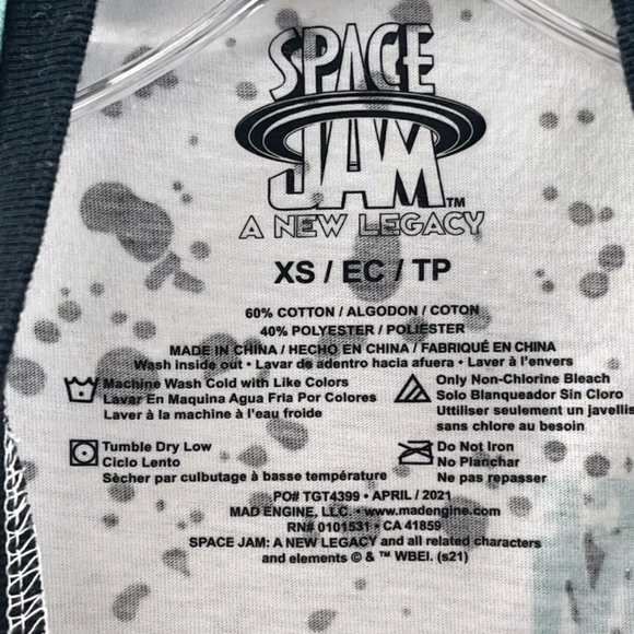 Space Jam Paint Splatter Ringer Tee - Picture 5 of 6
